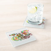 Coole Liebe Glasuntersetzer (Schrägansicht)