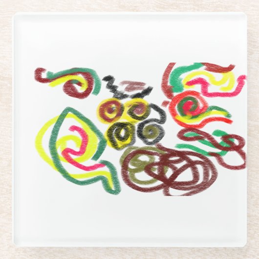 Coole Liebe Glasuntersetzer (Vorderseite)