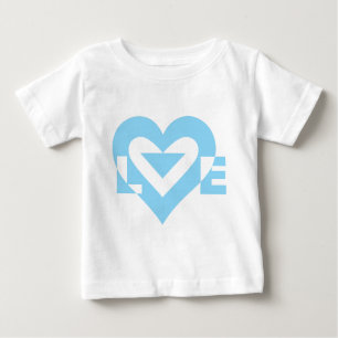 Coole Liebe Grafik, blau Baby T-shirt