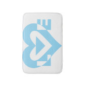 Coole Liebe Grafik, blau Badematte (Vorderseite Vertikal)