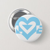Coole Liebe Grafik, blau Button (Vorne & Hinten)