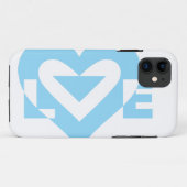 Coole Liebe Grafik, blau Case-Mate iPhone Hülle (Rückseite (Horizontal))