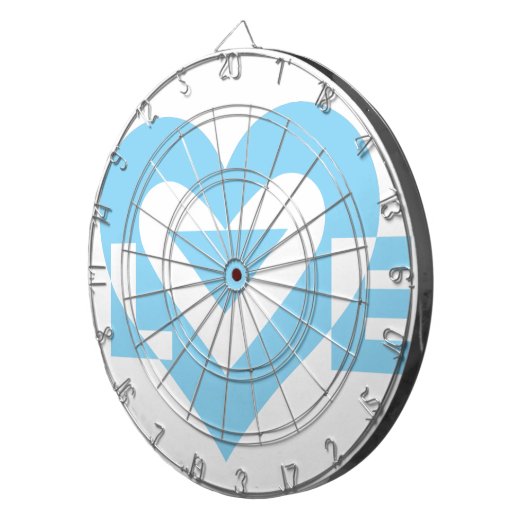 Coole Liebe Grafik, blau Dartscheibe (Vorderseite rechts)