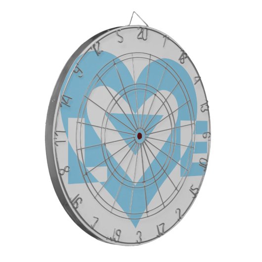 Coole Liebe Grafik, blau Dartscheibe (Vorderseite Links)
