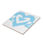 Coole Liebe Grafik, blau Fliese (Seite)