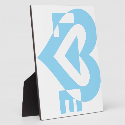 Coole Liebe Grafik, blau Fotoplatte (Seite)