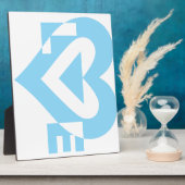 Coole Liebe Grafik, blau Fotoplatte (Seite)