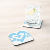 Coole Liebe Grafik, blau Getränkeuntersetzer (Rechte Seite)