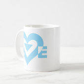 Coole Liebe Grafik, blau Kaffeetasse (Vorderseite Links)