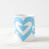 Coole Liebe Grafik, blau Kaffeetasse (Mittel)