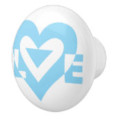 Coole Liebe Grafik, blau Keramikknauf (Rechts)