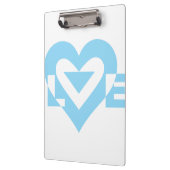 Coole Liebe Grafik, blau Klemmbrett (Links)
