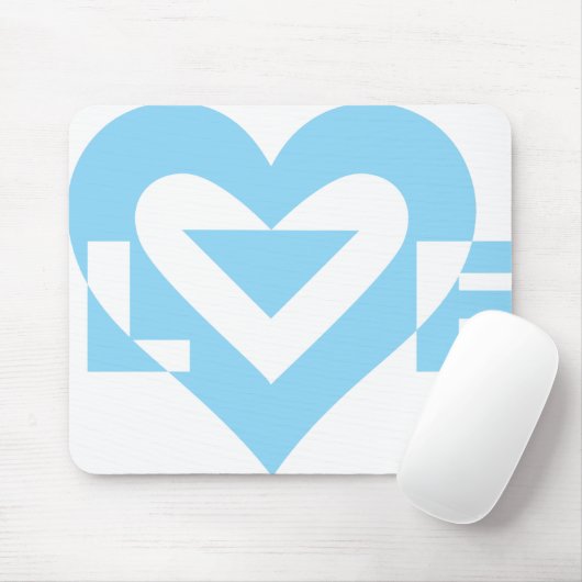 Coole Liebe Grafik, blau Mousepad (Mit Mouse)