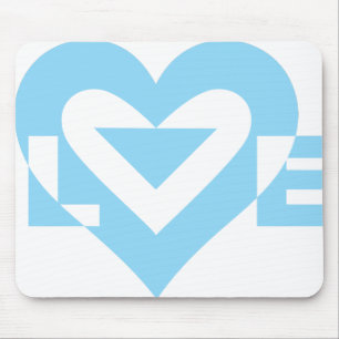 Coole Liebe Grafik, blau Mousepad
