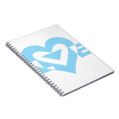 Coole Liebe Grafik, blau Notizblock (Rechte Seite)