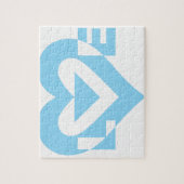 Coole Liebe Grafik, blau Puzzle (Vertikal)