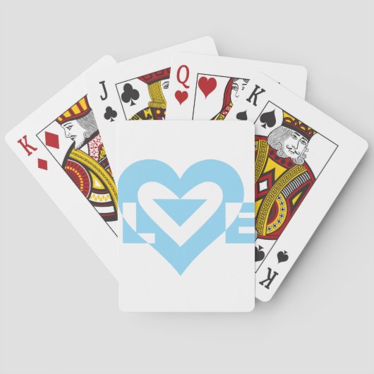 Coole Liebe Grafik, blau Spielkarten (Rückseite)