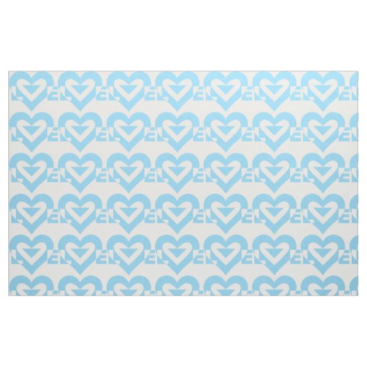 Coole Liebe Grafik, blau Stoff (Fat Quarter (45,7 x 55,9 cm))
