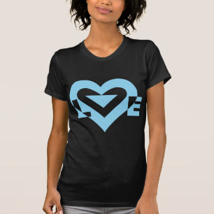 Coole Liebe Grafik, blau T-Shirt