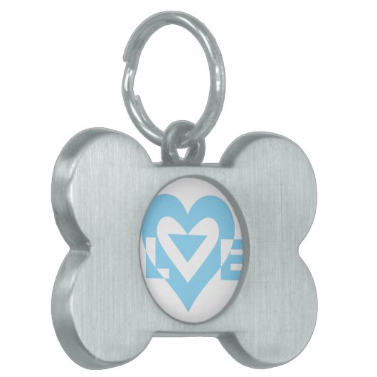 Coole Liebe Grafik, blau Tiermarke (Vorderseite links)