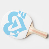 Coole Liebe Grafik, blau Tischtennis Schläger (Seitenansicht)