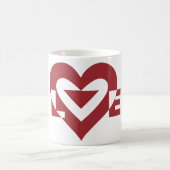 Coole Liebe Grafik, Burgandy Kaffeetasse (Mittel)