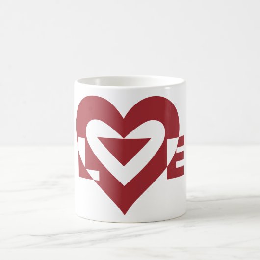 Coole Liebe Grafik, Burgandy Kaffeetasse (Mittel)