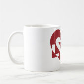 Coole Liebe Grafik, Burgandy Kaffeetasse (Links)
