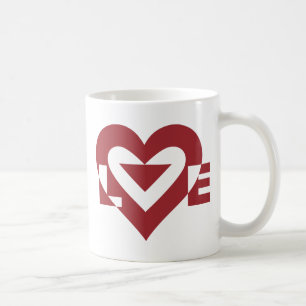 Coole Liebe Grafik, Burgandy Kaffeetasse