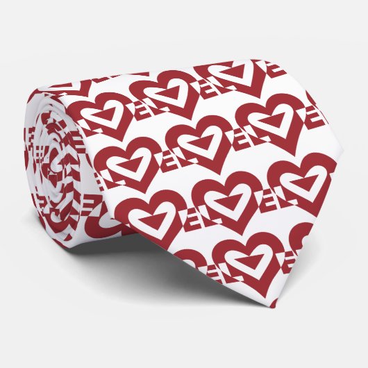 Coole Liebe Grafik, Burgandy Krawatte (Gerollt)