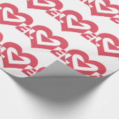 Coole Liebe Grafik, Kirschrosa Geschenkpapier (Ecke)