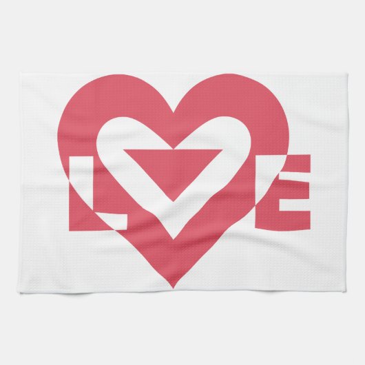 Coole Liebe Grafik, Kirschrosa Handtuch (Horizontal)