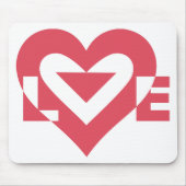 Coole Liebe Grafik, Kirschrosa Mousepad (Vorne)