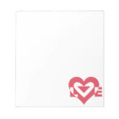 Coole Liebe Grafik, Kirschrosa Notizblock (Vorderseite)