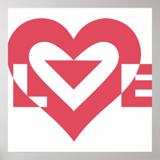 Coole Liebe Grafik, Kirschrosa Poster (Vorne)