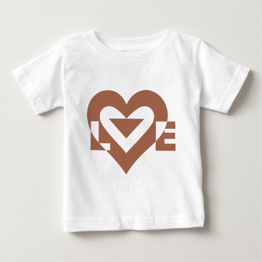 Coole Liebe Grafik, Mocha Brown Baby T-shirt (Vorderseite)