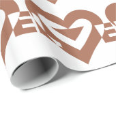 Coole Liebe Grafik, Mocha Brown Geschenkpapier (Rolleneckpunkt)