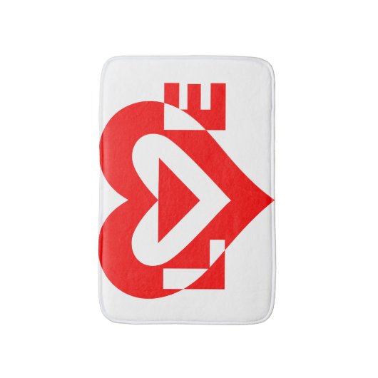 Coole Liebe Grafik, rot Badematte (Vorderseite Vertikal)