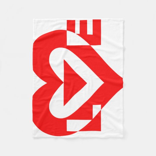 Coole Liebe Grafik, rot Fleecedecke (Vorderseite)