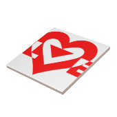 Coole Liebe Grafik, rot Fliese (Seite)