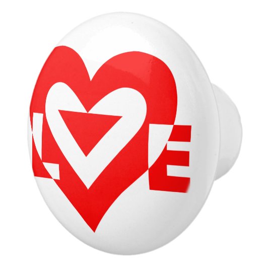 Coole Liebe Grafik, rot Keramikknauf (Rechts)