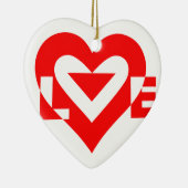 Coole Liebe Grafik, rot Keramikornament (Rechts)