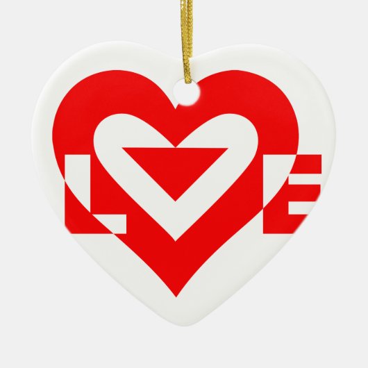 Coole Liebe Grafik, rot Keramikornament (Vorne)