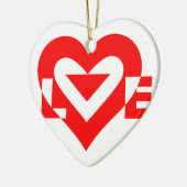 Coole Liebe Grafik, rot Keramikornament (Links)