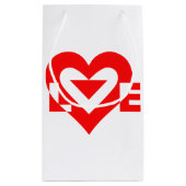 Coole Liebe Grafik, rot Kleine Geschenktüte (Rückseite)