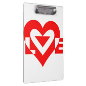 Coole Liebe Grafik, rot Klemmbrett (Rechts)