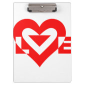 Coole Liebe Grafik, rot Klemmbrett (Vorderseite)