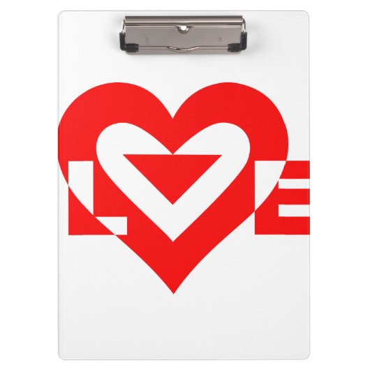 Coole Liebe Grafik, rot Klemmbrett (Vorderseite)