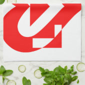 Coole Liebe Grafik, rot Küchentuch (Gefaltet)