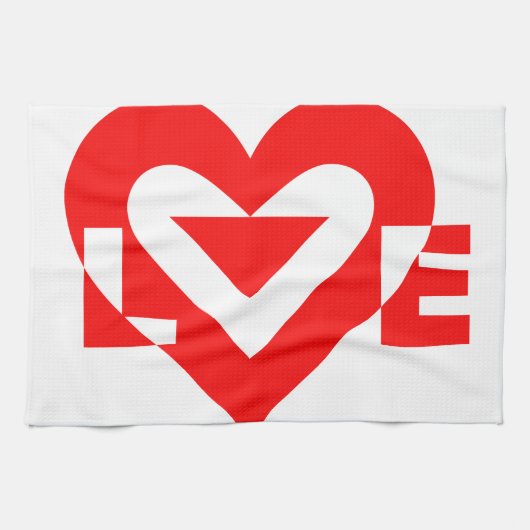 Coole Liebe Grafik, rot Küchentuch (Horizontal)